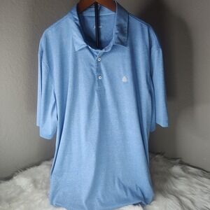 Men's johnnie-O Polyester Blue Polo Golf Shirt XL